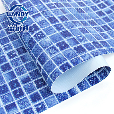 深蓝马赛克泳池胶膜